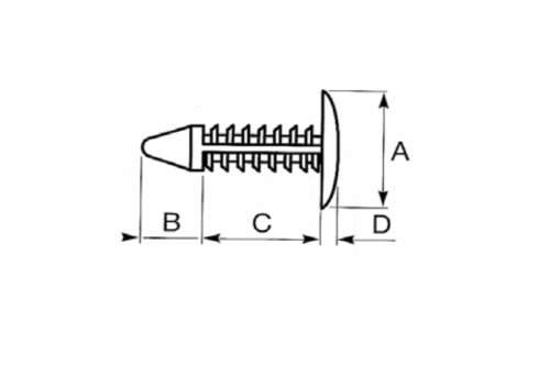 plan clip/pion/rivet sapin - Pine Tree Clip