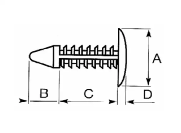 Rivet - Pion - Agrafe Sapin Plan